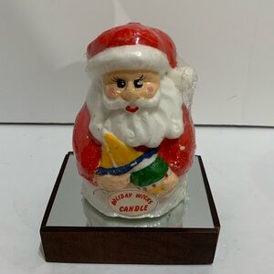 Santa Holiday Wicks candle vintage 5.5”